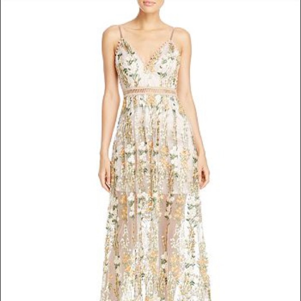 AQUA x Maddie & Tae Embellished Maxi Dress